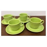 Homer Laughlin fiesta cups & saucers. Set of 4