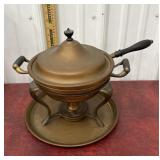 Rochester Cooper/brass chafing set with stand and