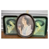 3 Coca Cola trays