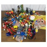 Assorted toy figures, puzzle