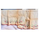 Antique Embroidered Linens-need cleaning. Round