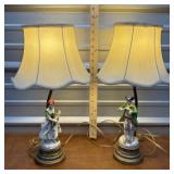 Pair figural lamps