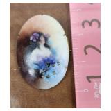 Hand painted brooch