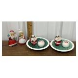 1959 Lego golfer Santa candle holders, Santa &