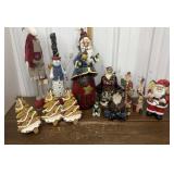 Department 56 stocking hangers, Santa figures,