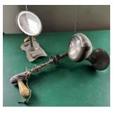 Vintage Car Spotlight & Mirrors (1 Mirror Broken)