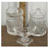 Waterford dish, Marmalade jar signed England