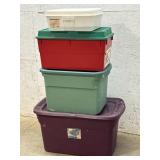 4 Storage Totes