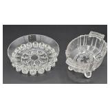 2pcs 1800s pattern glass - Master salt &  low