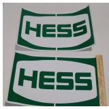 2 HESS Gasoline Gas Pump / Sign Decals 15 1/4" x