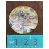 Small Decorative Plaster Plate w/ crackled glazed