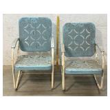 Blue & White Spring Chairs (2)