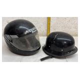 2 vintage decor Motorcycle Helmets