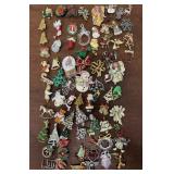 Christmas themed brooches