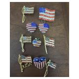 American flag Brooches & earrings