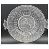 Victorian Frosted Glass Lion "Give Us This Day,