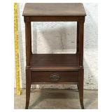 2 Tier Lamp- Stand w/ drawer 16/13/27