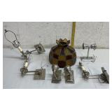 Art Deco Wall Sconces & Leaded Glass Shade-