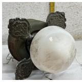 antique Fancy  Ceiling Fan Light - for parts- non