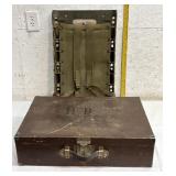WWII US Military Pack board Frame & Wooden Box