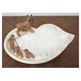 Vintage MCM boxer dog / Puppies ashtray