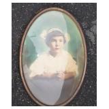 Bubble Glass/Metal Oval Portrait Picture