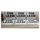 For Lease Double Sided Signs w/ Stands (6) 24/19