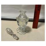 Vintage Clear Glass Perfume Bottle w/ Stopper