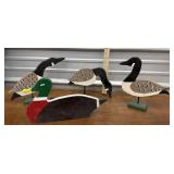 3 Wooden Geese And A Duck Organizer