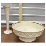 Lenox vase and console bowl