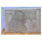 1872 Colored Newark NJ Litho map