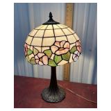 Tiffany style stained glass shade lamp