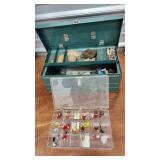 Tackle box with contents flies reel etc