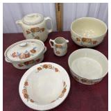 Hall Dinnerware set ï¿½Orange Poppyï¿½