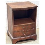 2 Drawer End Stand w/ brass hardware 19/17/28