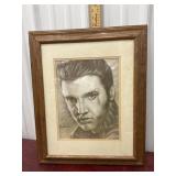 Oak frame with Elvis print