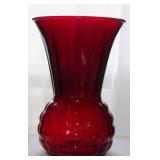 1950's Anchor Hocking Ruby Red Glass Flared
