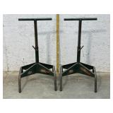 Pair of Steel Support Stands - Adjustable