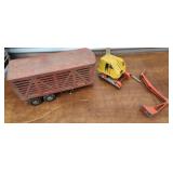 Toy parts - Steam shovel and cattle carrier