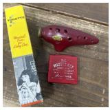 Old Glory ceramic ocarina, Tonette, The MasterKey