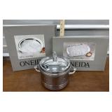 Oneida relish dishes and ice bucket