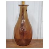 Glass Vase, Amber Color, approx. 16' tall