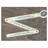 1920 Celluloid Folding Ruler, Calendar