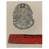 Gold Crown Hand Cut Lead Crystal Paperweight