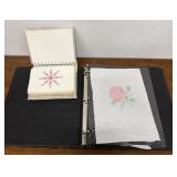 Embroidery hand sample books