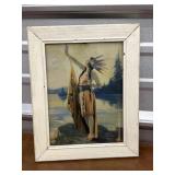 Bertram Basabe 'The Signal' Native American print