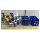 Sterilite Caddies w/ cleaning supplies - not all