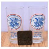 1976 Pepsi Glasses & Belt Buckle