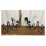 MCM pair Swedish rooster candle holders and Pair