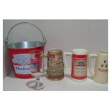 Vintage BUDWEISER Olympics Items & Tin